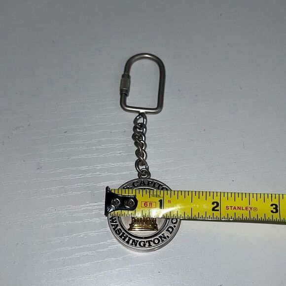 U.S. Capital Washington D.C. Keychain Metal Spinner Keyring Collectable Souvenir - Picture 4 of 6